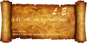 Léránt Erzsébet névjegykártya