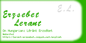erzsebet lerant business card